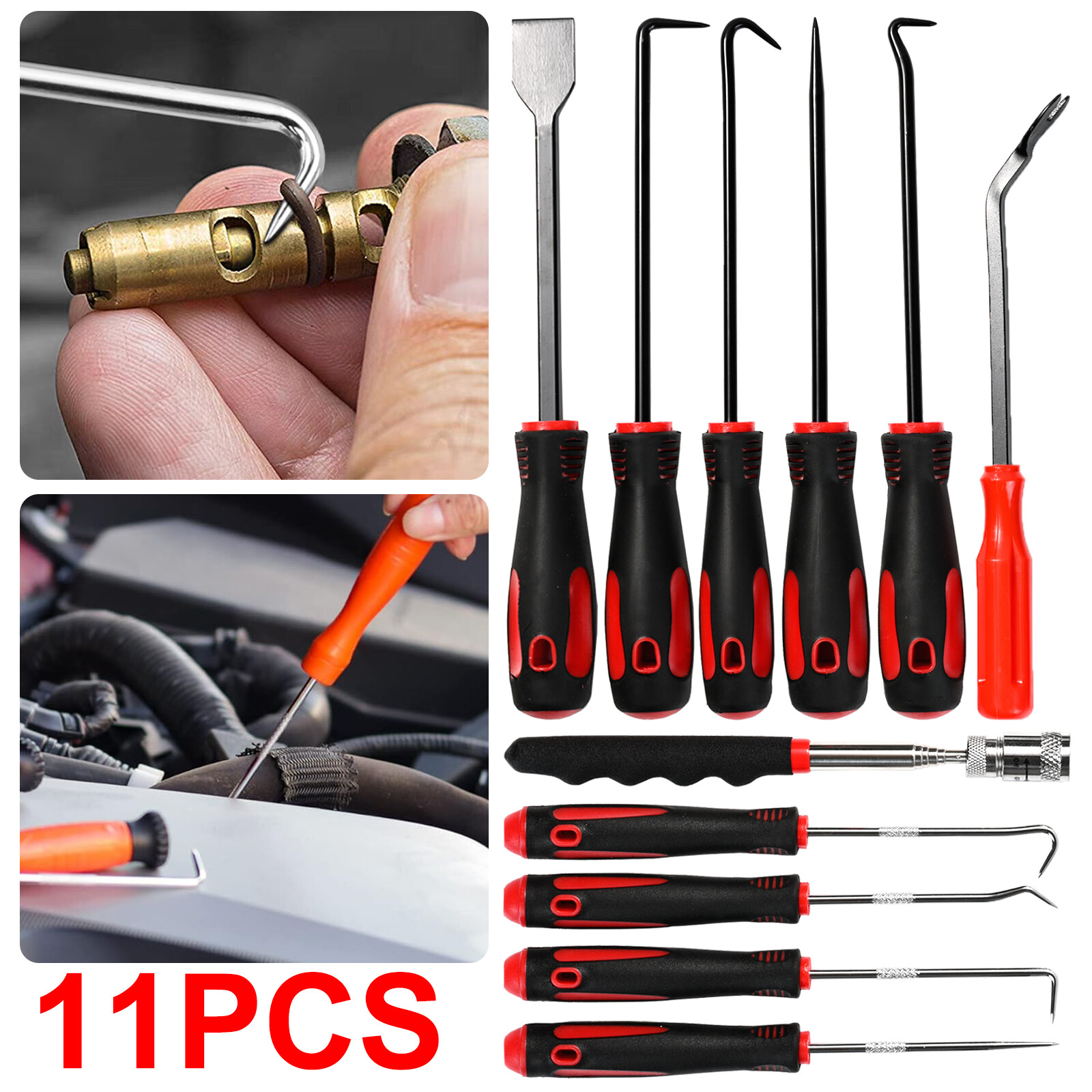 11 Pcs Hook and Pick Set Mechanic Automotive Pick Tool for Car Oil Seal/O-Rin