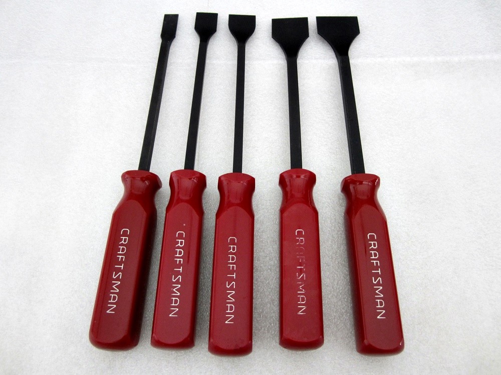 Vintage Craftsman 5pc Carbon Gasket Scraper Set Made in USA