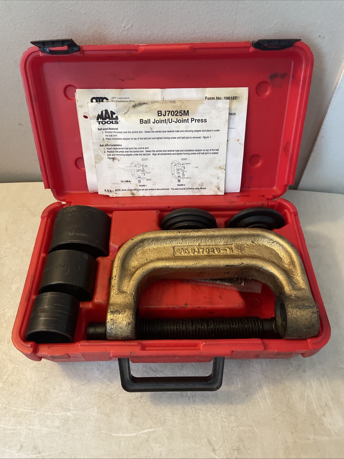 MAC Tools Ball Joint/U-Joint Press Tool Kit – Model No. BJ7025M
