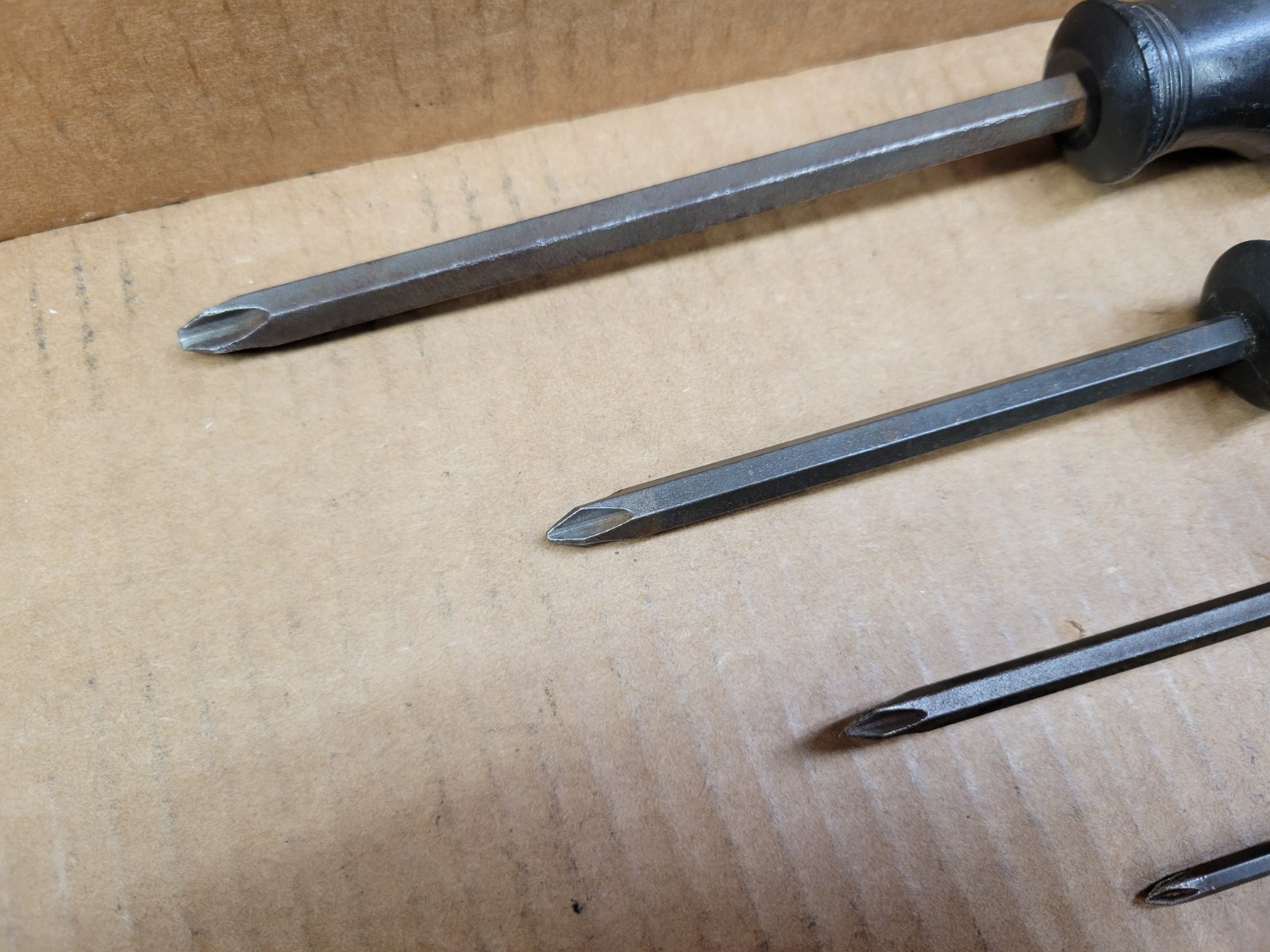 Craftsman Professional 7-Piece Black Handle Screwdriver Set / Lot