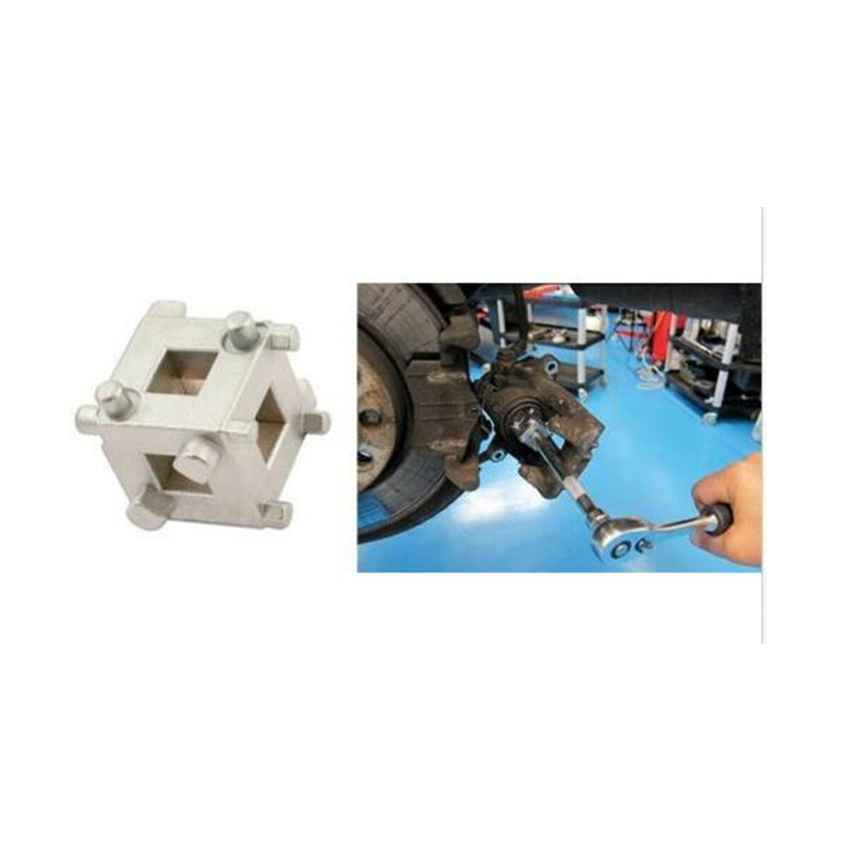 Rear Brake Disc Piston Caliper 3/8in Square Drive Rewind Tool Wind Back Adaptor