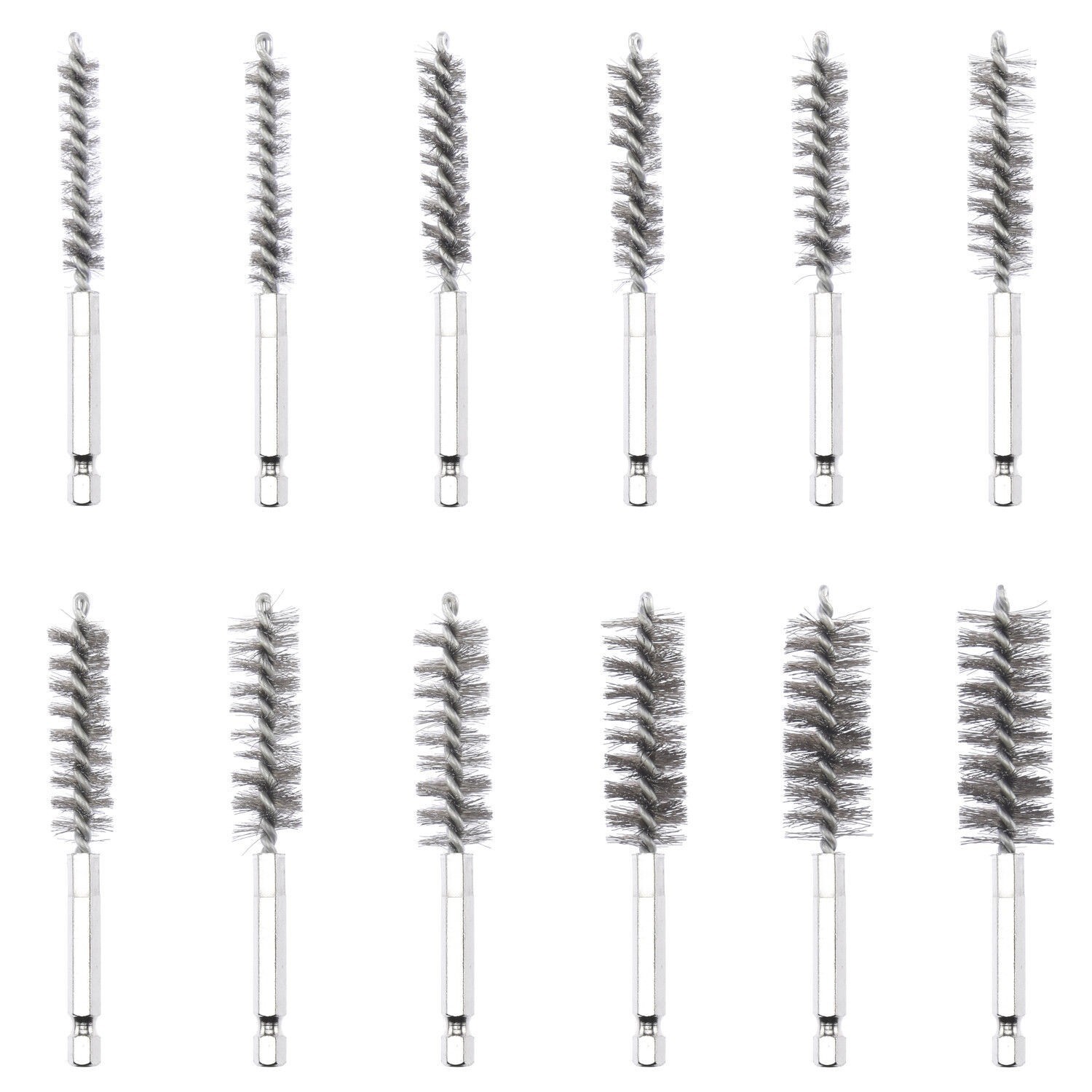 38 PC Automotive Tube Brushes set w/ 1/4 in Hex Shank Engine Cleaning Tool