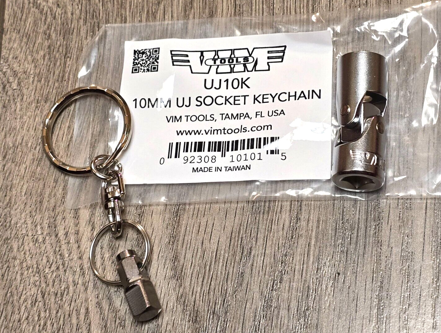Vim Tools 10mm Flex Socket Keychain, 1/4″ dr. Never be without your 10mm! #UJ10K