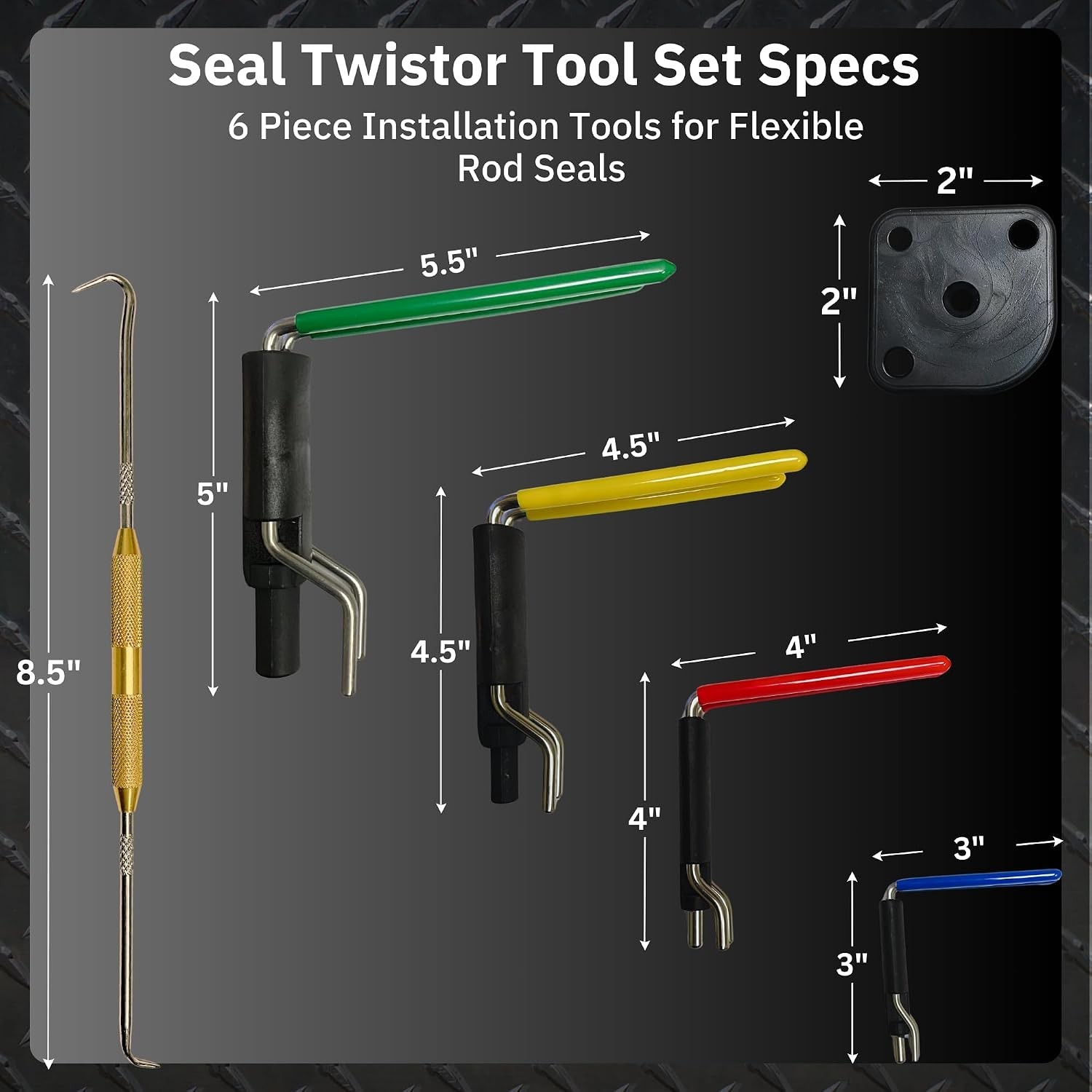 Hydraulic Seal Installation Tool Set – 6 Piece Twistor Kit for Easy Seal Fitting