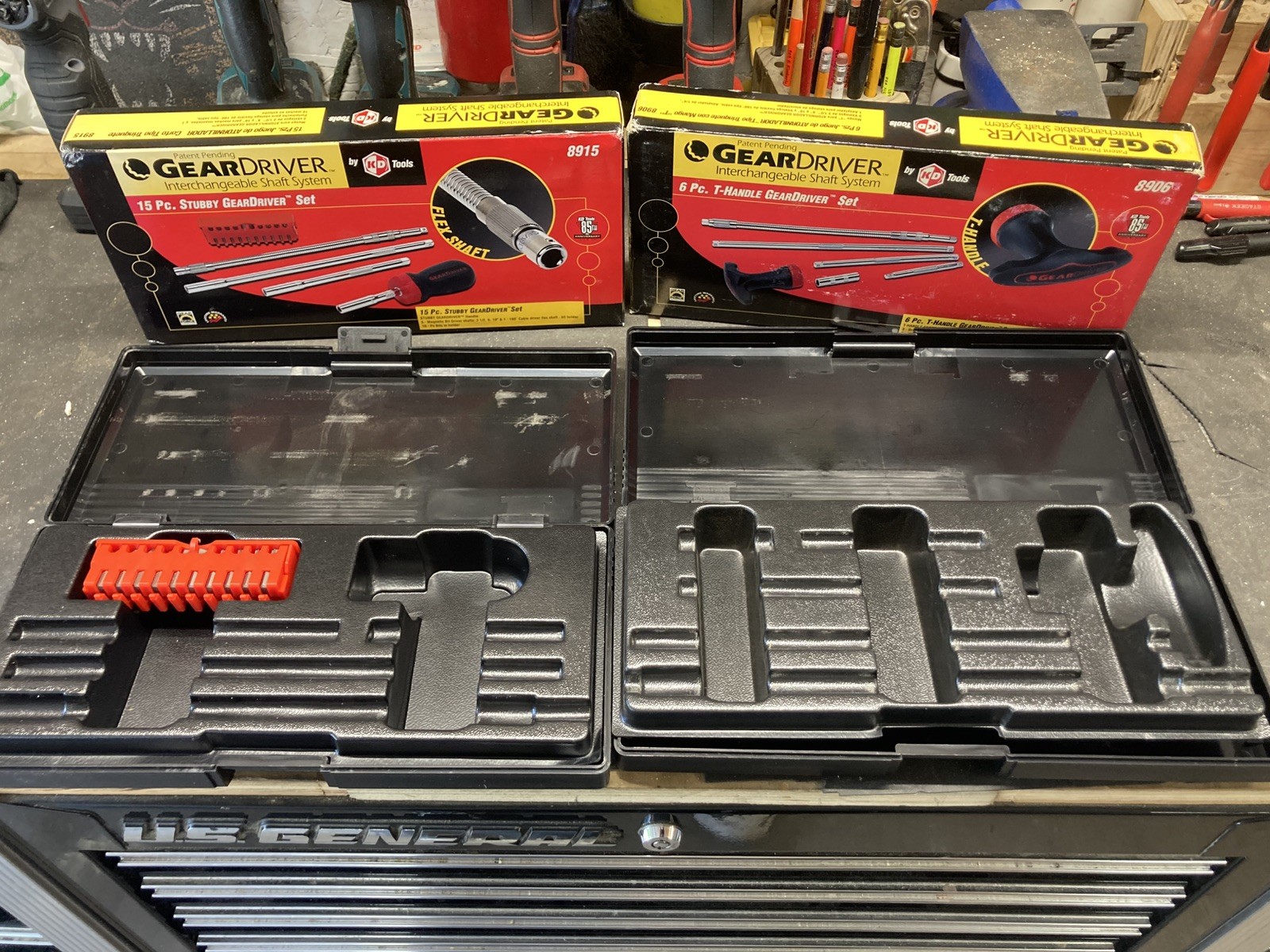 GearDriver Empty trays 6pc T-Handle Set #8906 15pc Stubby Set #8915 Gearwrench
