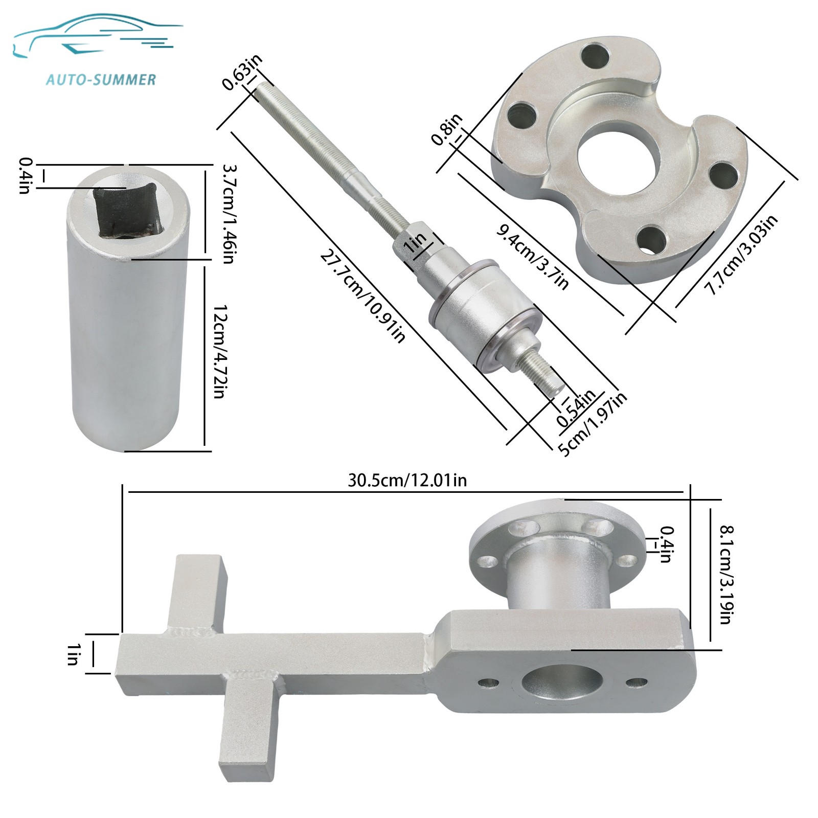 Portable Crankshaft Crank Puller Removal Tool Set For Land Rover 3.0 V6 5.0 V8