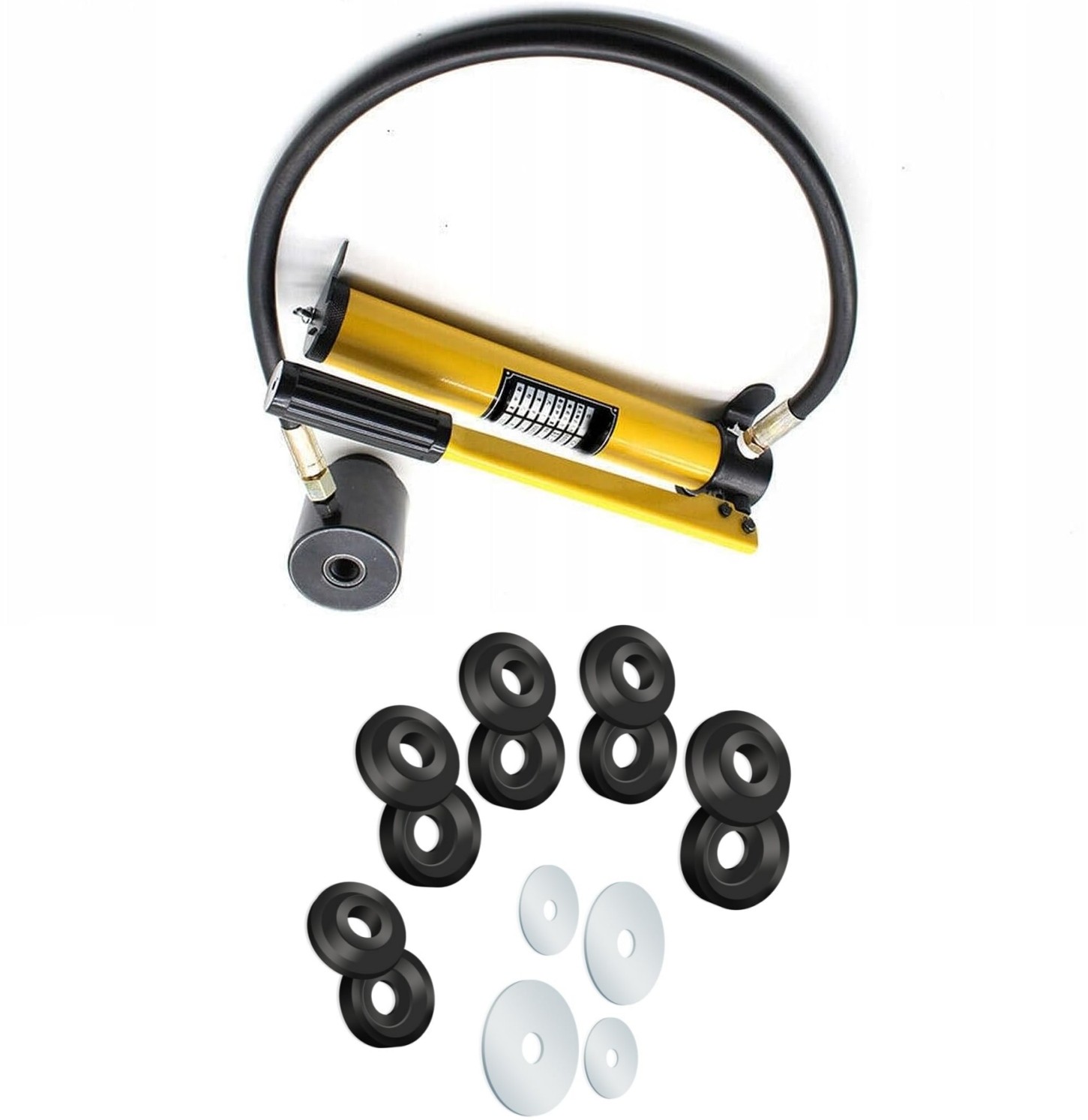 Dimple Die Set and Steel Backing Discs For Harbor Freight Hydraulic Punch Driver