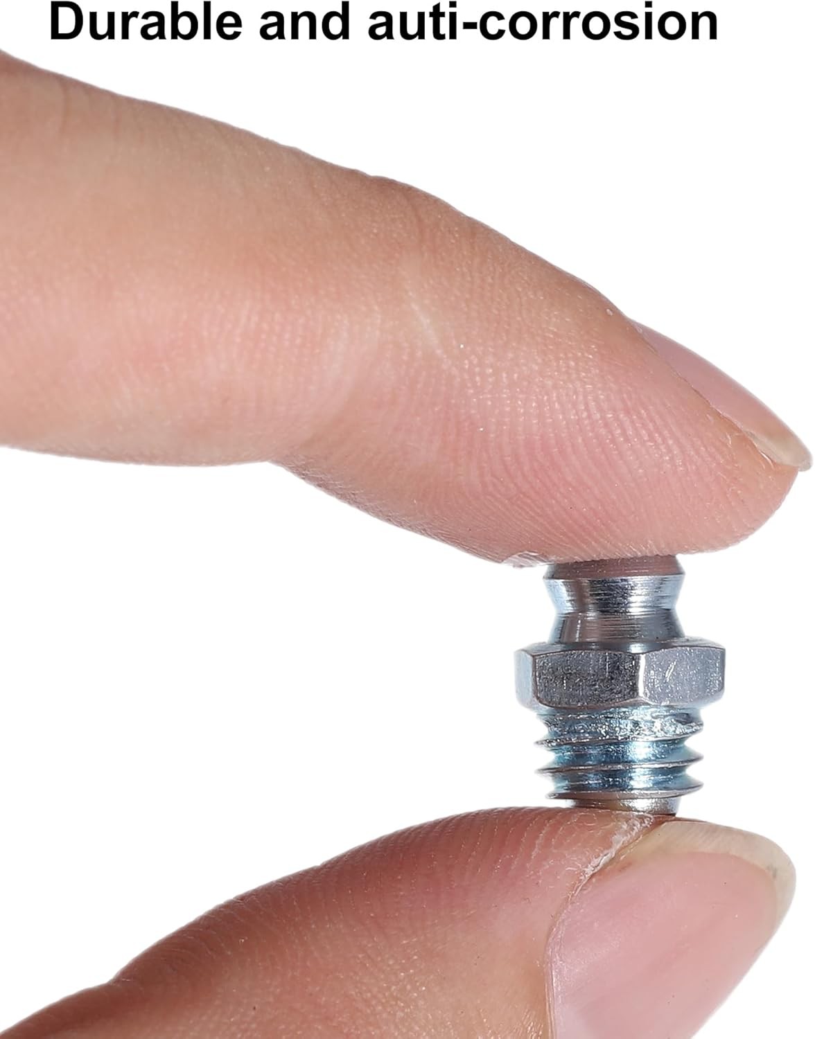 X AUTOHAUX 50 Pcs M8x1.25 Grease Nipple Fitting Straight M8x1.25, Silver Tone