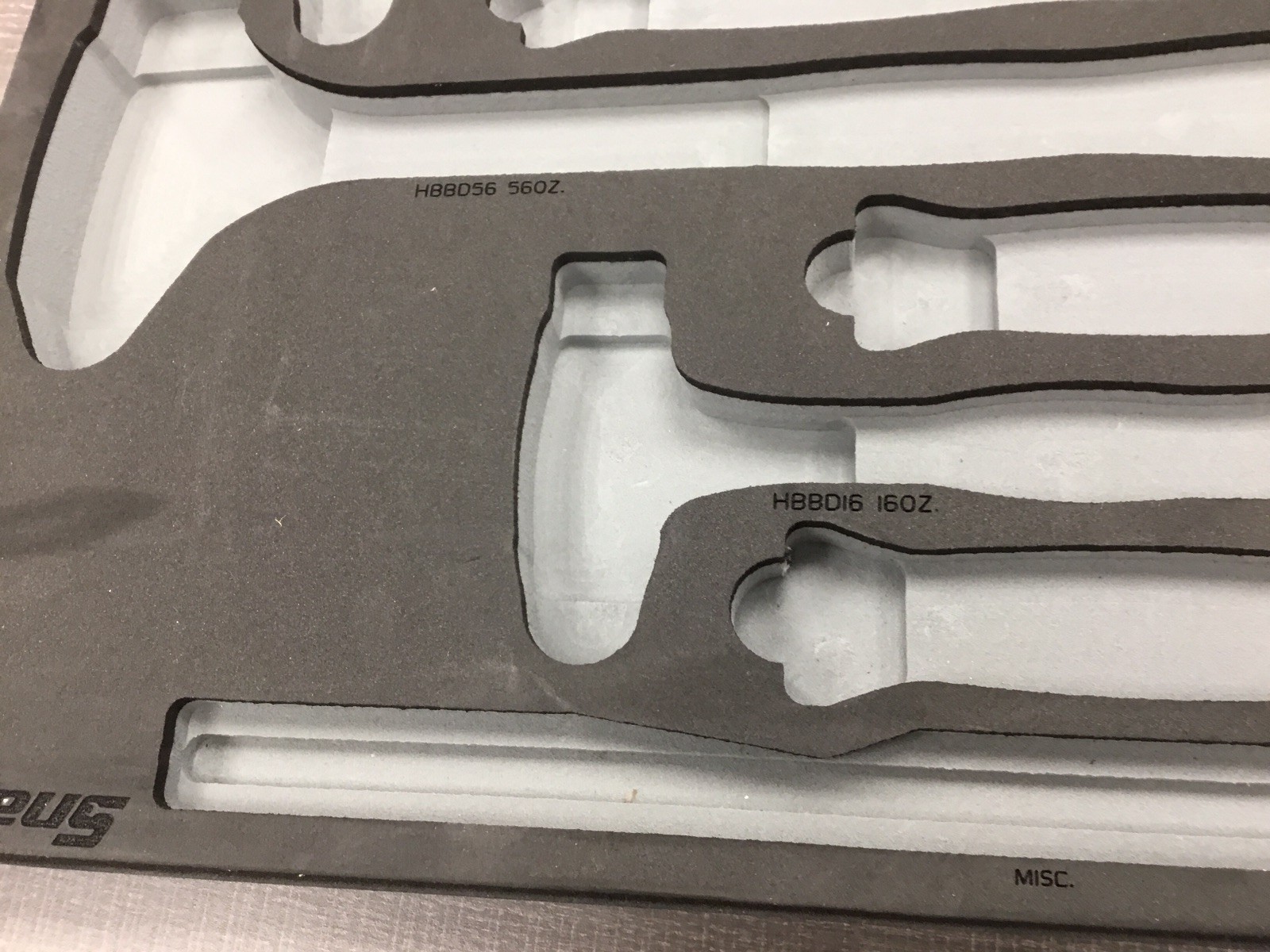 Snap-On Gray Grey Hammer Foam Insert TRAY ONLY – NO TOOLS FMHBBD002B