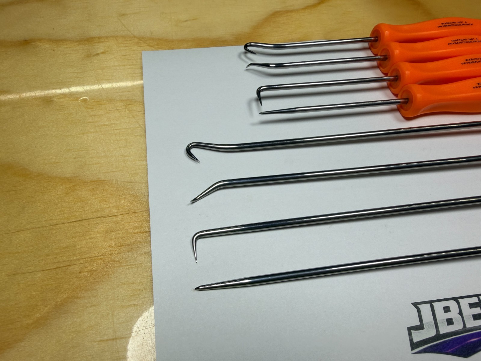 Snap-on Tools USA NEW ORANGE 8pc Mini Hard Grip Short & Long Master Pick Set