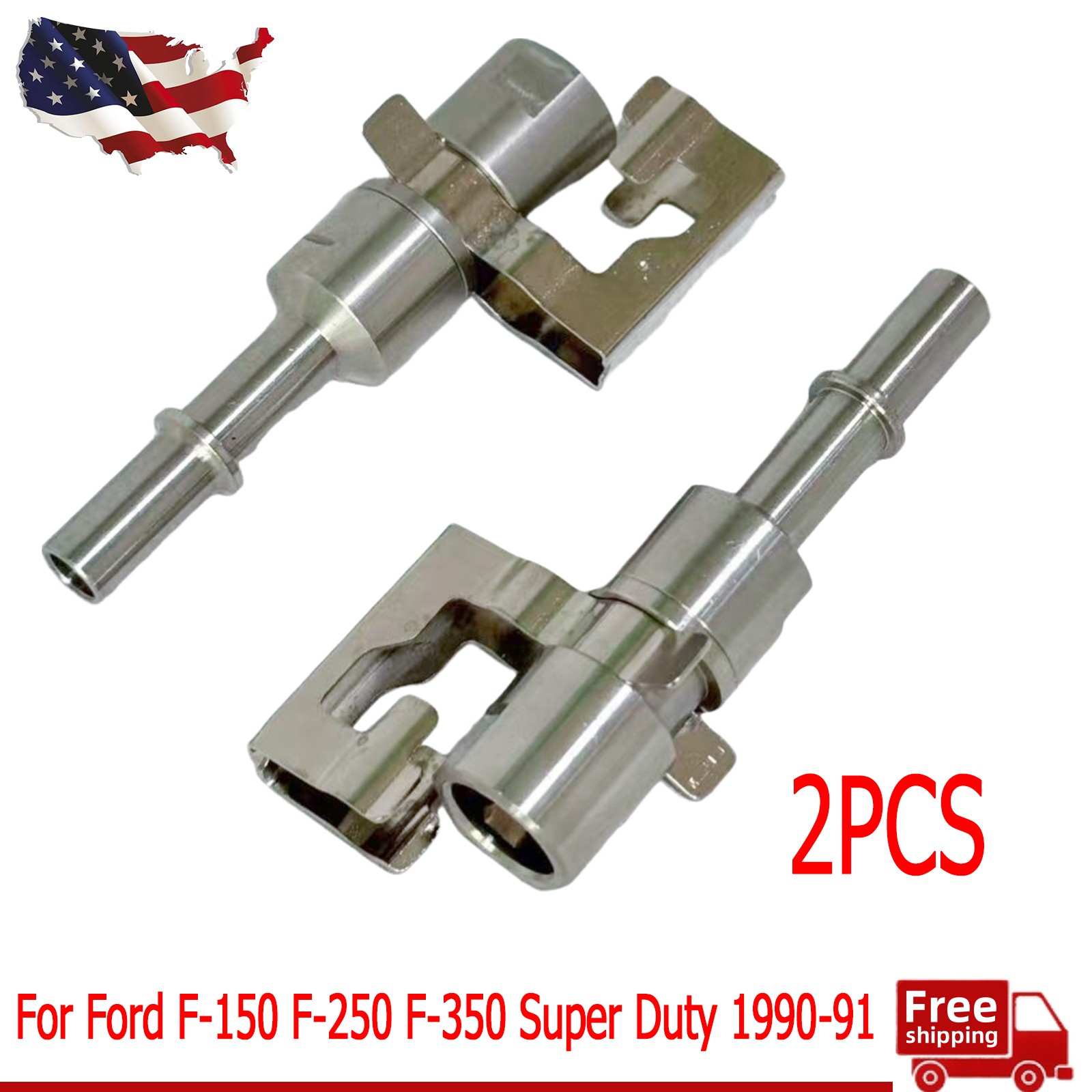 For 1990-91 Ford F-250 Super Duty 1L3Z-9J274BA 2×Fuel Line Check Valve Connector