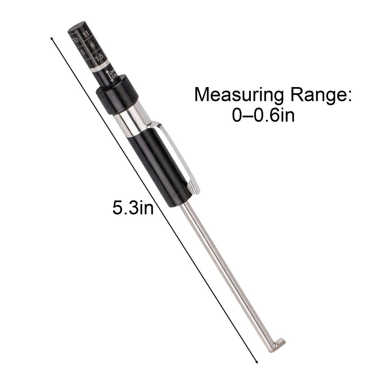 Brake Pad Measure Tool Thickness Gauge w/ Scale car Detection Pen Base Plate 6mm