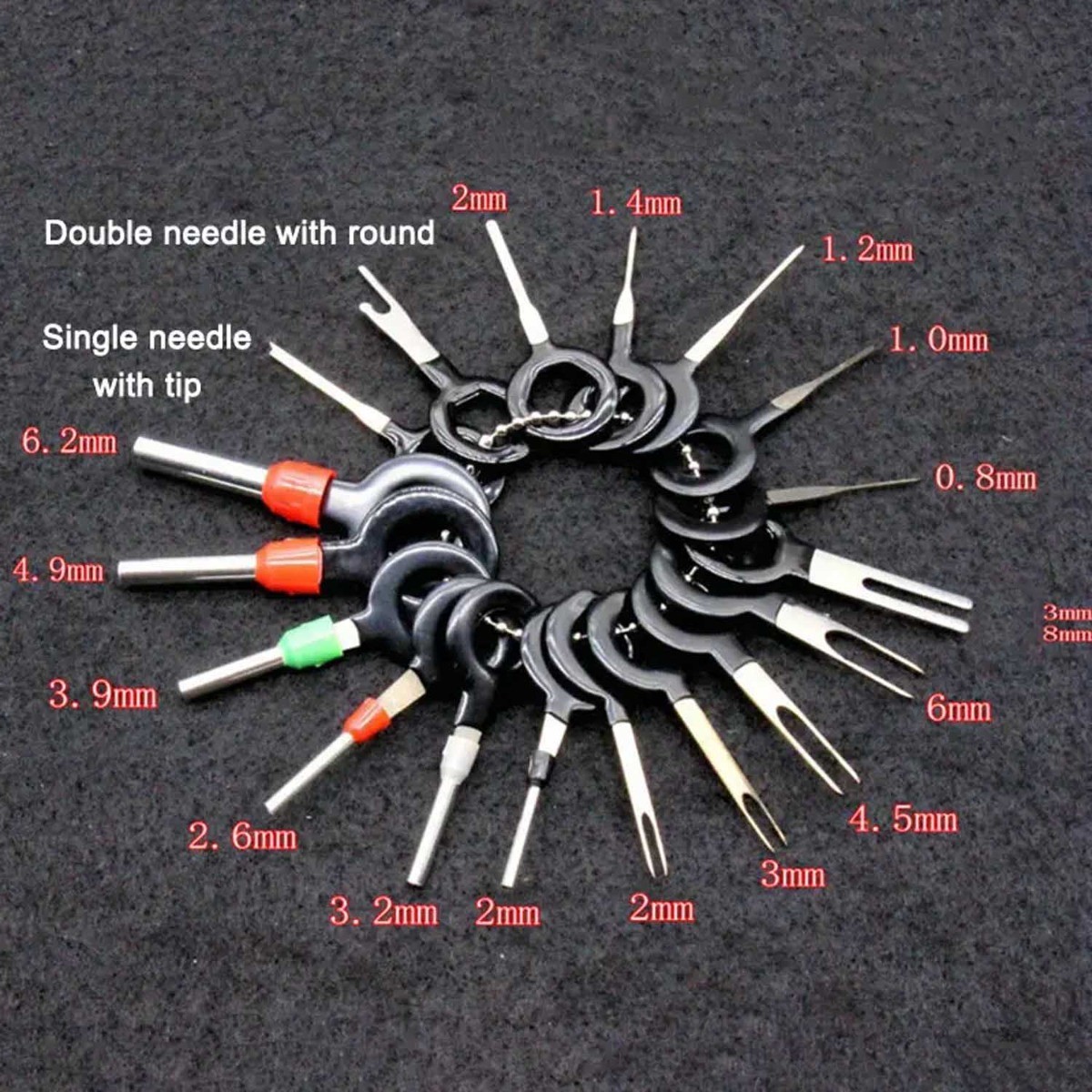Car Terminal Removal Tool, Stainless Steel 18PCS for Car Truck