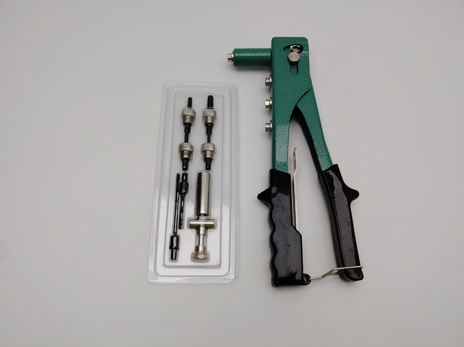 Threaded & Regular Blind Rivet Gun Kit 3/32″ 1/8″ 5/32″ 3/16″ Nose Pieces 4 Nut