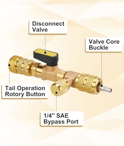 Valve Core Remover Installer Tool – Dual Size 1/4 & 5/16, 20 Valve Cores, 10 Bra