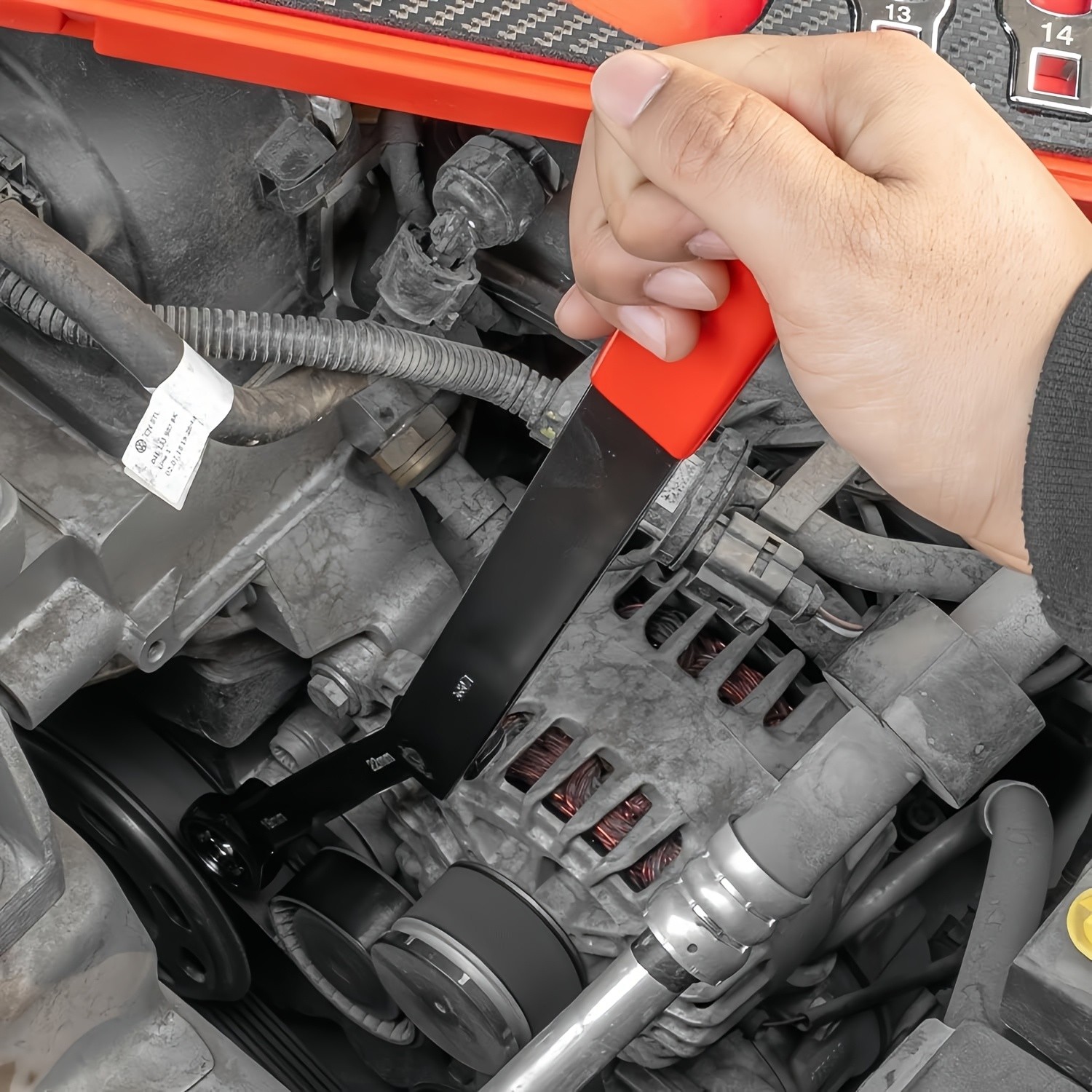 Serpentine Belt Tool Kit,Universal 3/8″ 1/2″ Drive Serpentine Belt Adjust Tighte