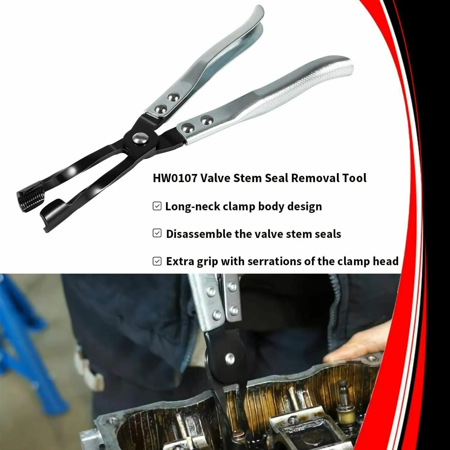 HW0107 Valve Stem Seal Pliers overhead camshaft engines Remover Tool New