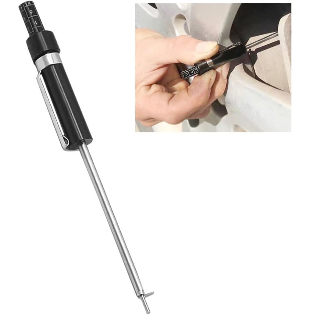 Brake Pad Thickness Gauge Measure Tool, Car Brake Measuring Tool with Scale