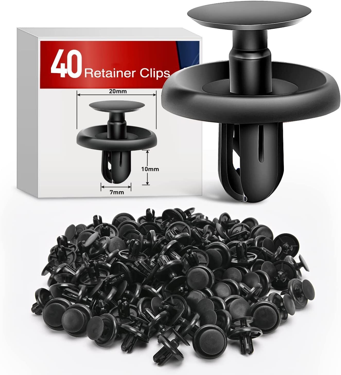 Nilight 40PCS Nylon Engine Under Cover Push-Type Retainer Clips 2 Years Warranty
