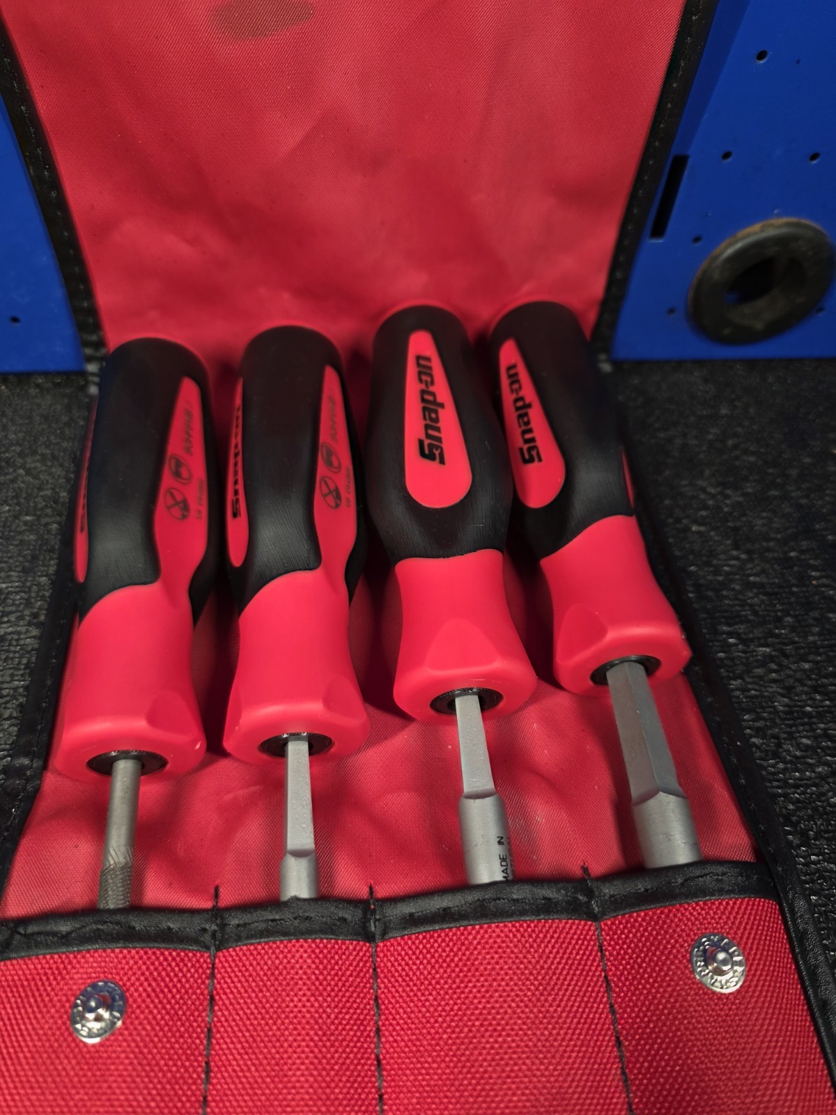 Snap-on Tools SGHBF200A 4-Piece LIGHT USE Red Handle Round File Set See Details