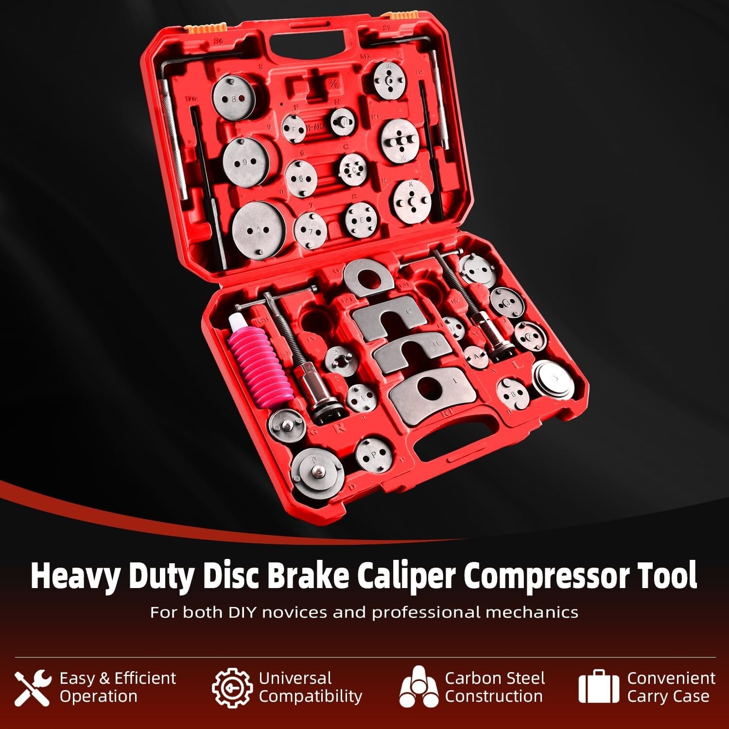 35Pcs Universal Car Disc Brake Pad Caliper Piston Rewind Wind Back Tool Kit