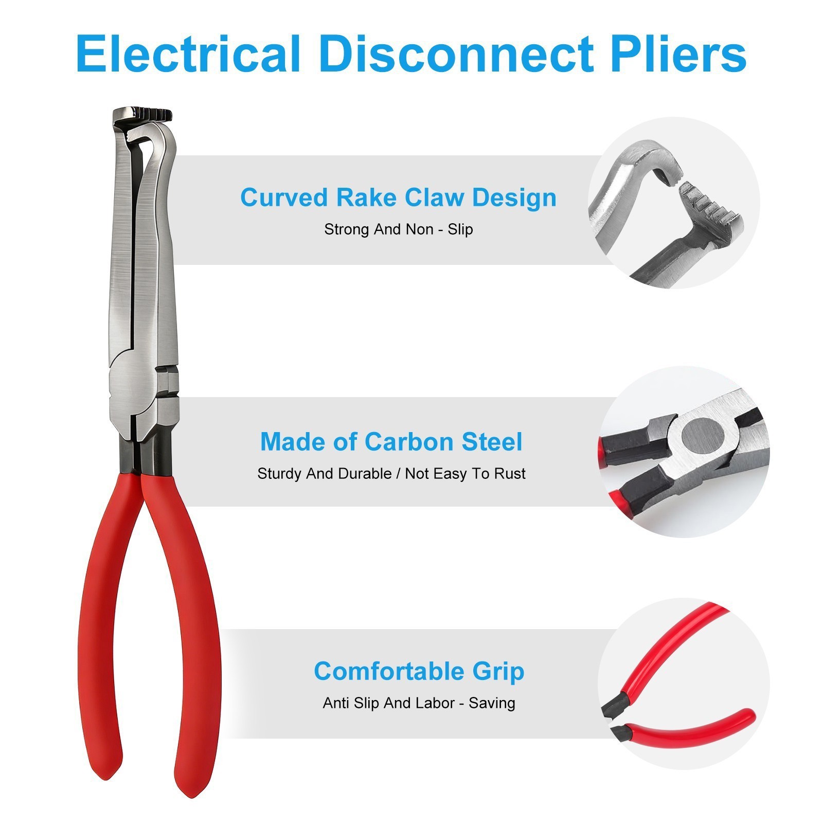 4PCS Electrical Disconnect Plier Set Automotive Connector Separator Removal Tool