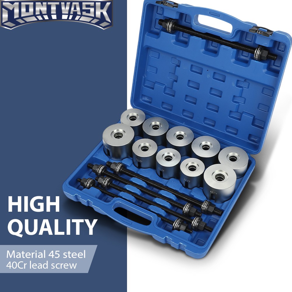 27x Universal Press and Pull Sleeve Kit Bush Bearing Removal Insertion Tool Set