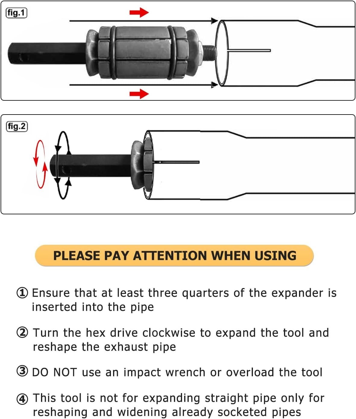 Versatile Exhaust Pipe Expander Tool Set – Suitable for Most Vehicles and Trucks