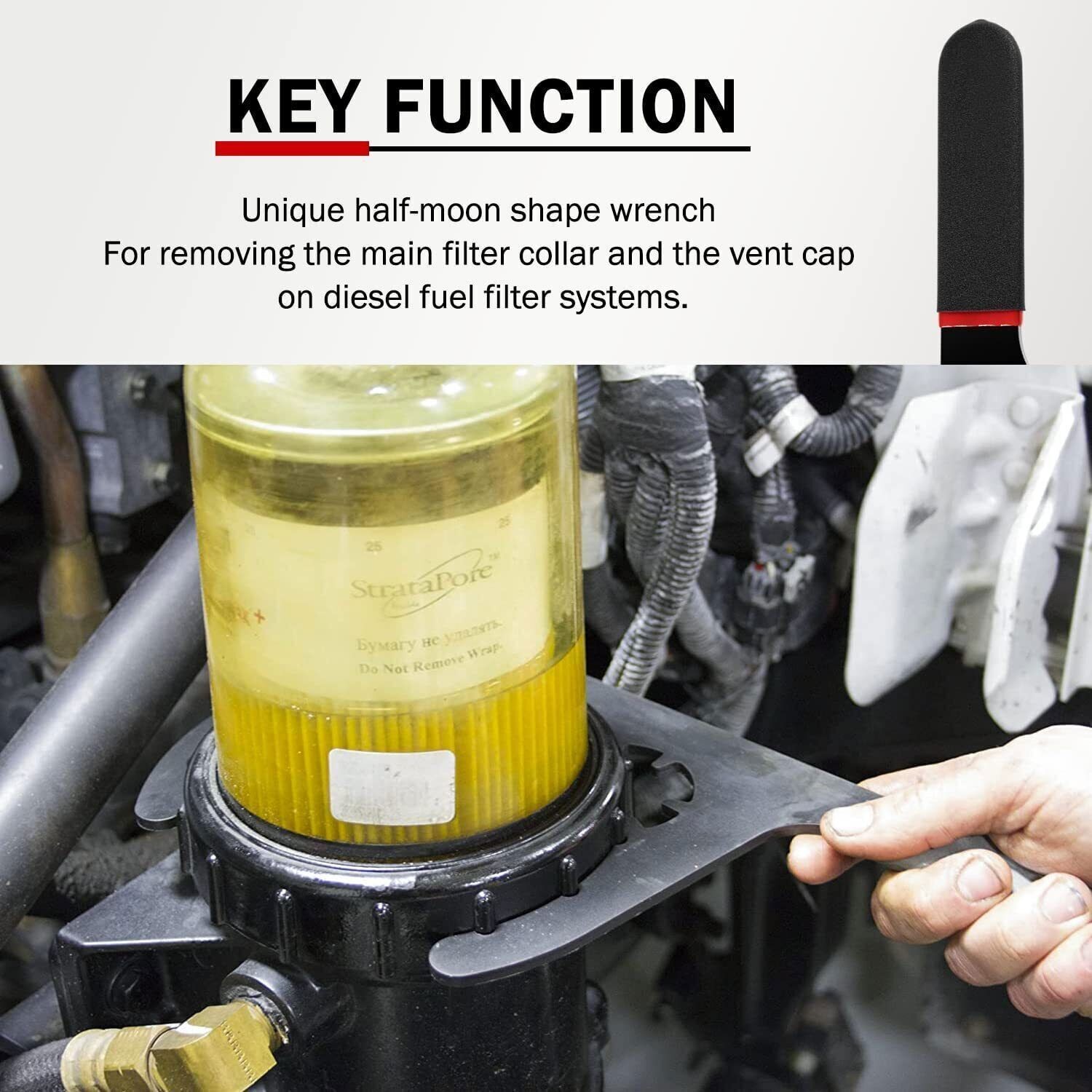 For 6″ Davco Filter Separator Tool 61110 Diesel Fuel Filter Wrench for Kenworth