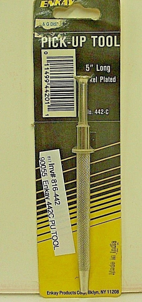 ENKAY Pick-Up Tool No. 442-C Nickel Plated 5″ Long NOS
