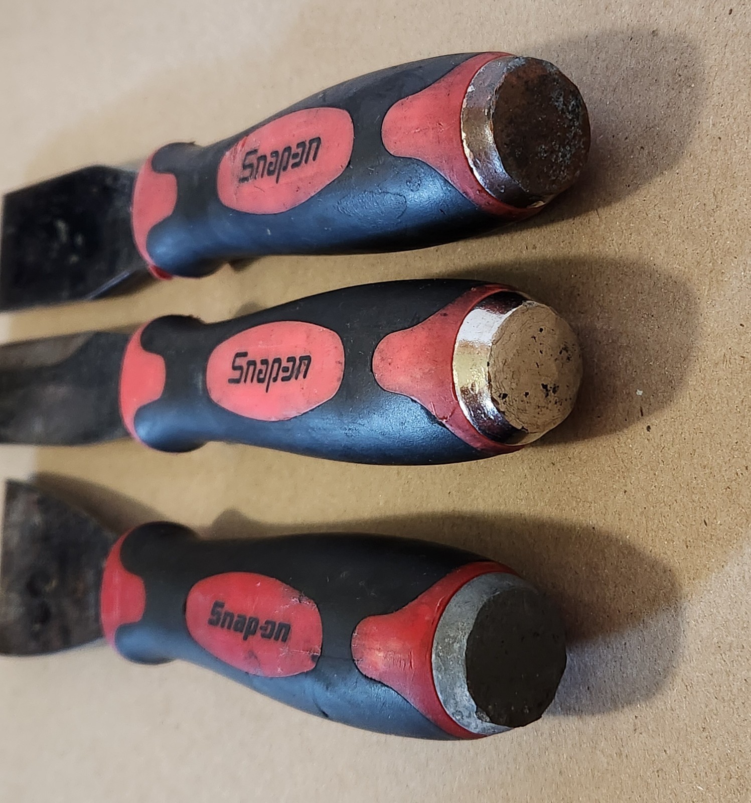 Snap On PKNC300 3 Piece Soft Grip Striking Scraper Set RED