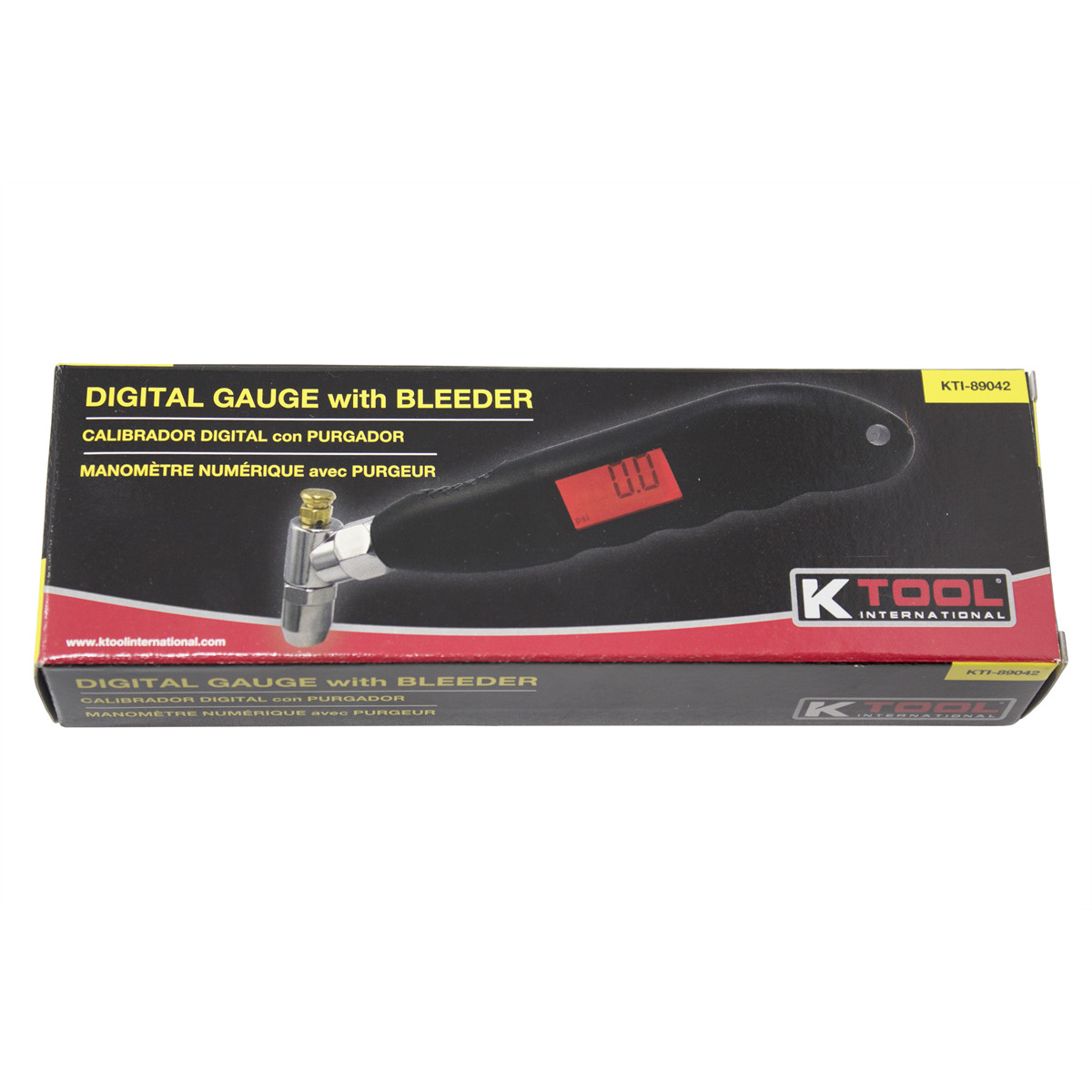 K Tool International 89042 Digital Tire Pressure Gauge with Bleeder for Garages,