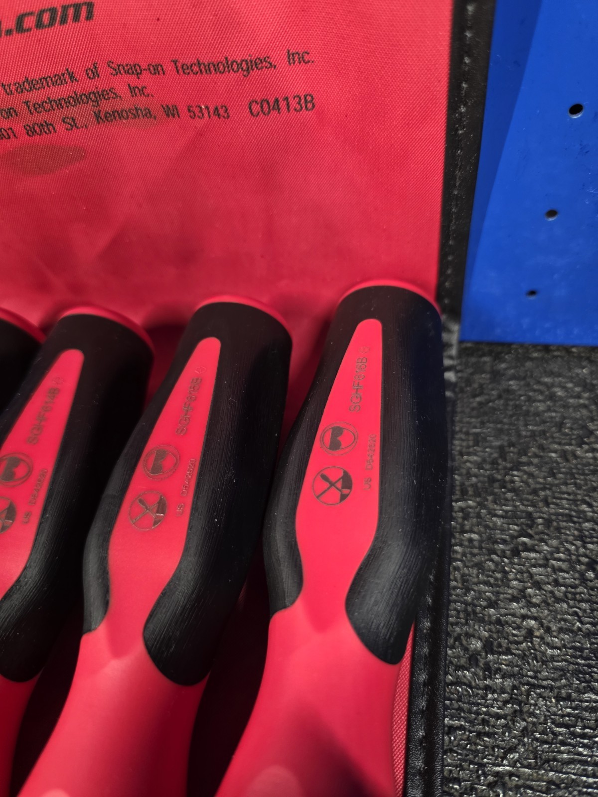 Snap-on Tools SGHBF200A 4-Piece LIGHT USE Red Handle Round File Set See Details