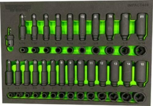 VIM TOOLS IMPACT IMPACT449 49 Piece 1/4″ Drive Impact Socket Set NEW