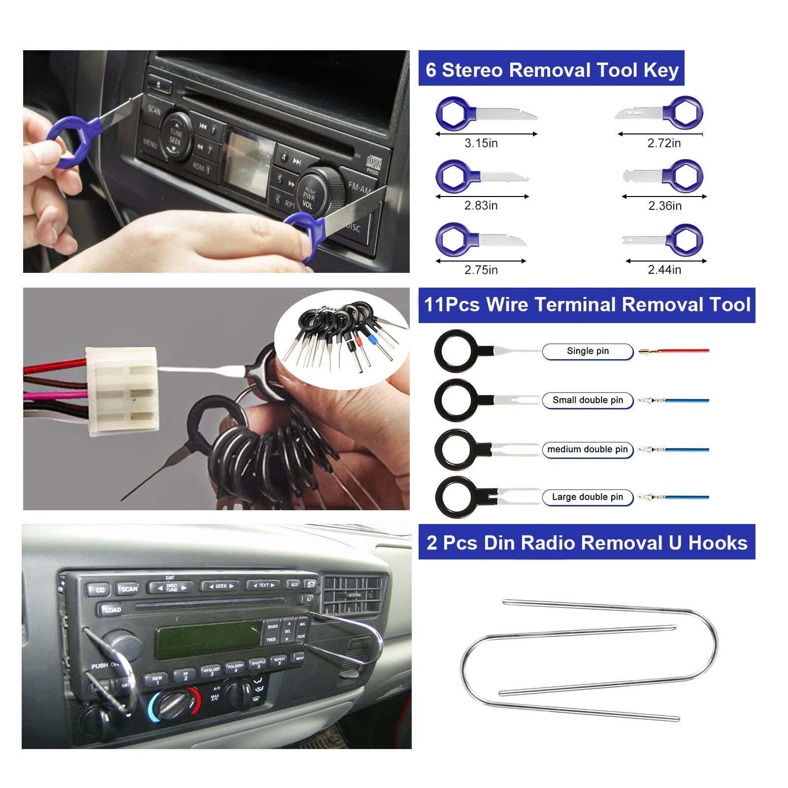 Trim Removal Tool Kit 250pcs Car Removal Tool Kit Pry Tool Set Auto Clip Pliers