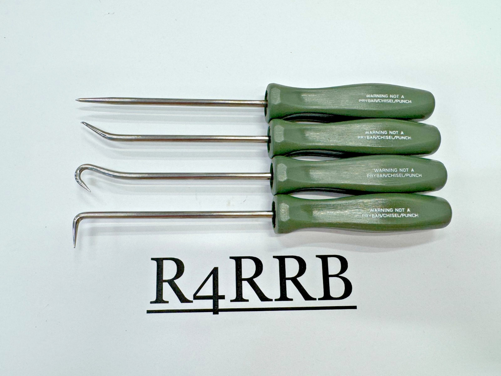 Snap-on Tools USA RARE NOS COMBAT GREEN Mini Hard Handle Hook Pick Set ASA204BCG