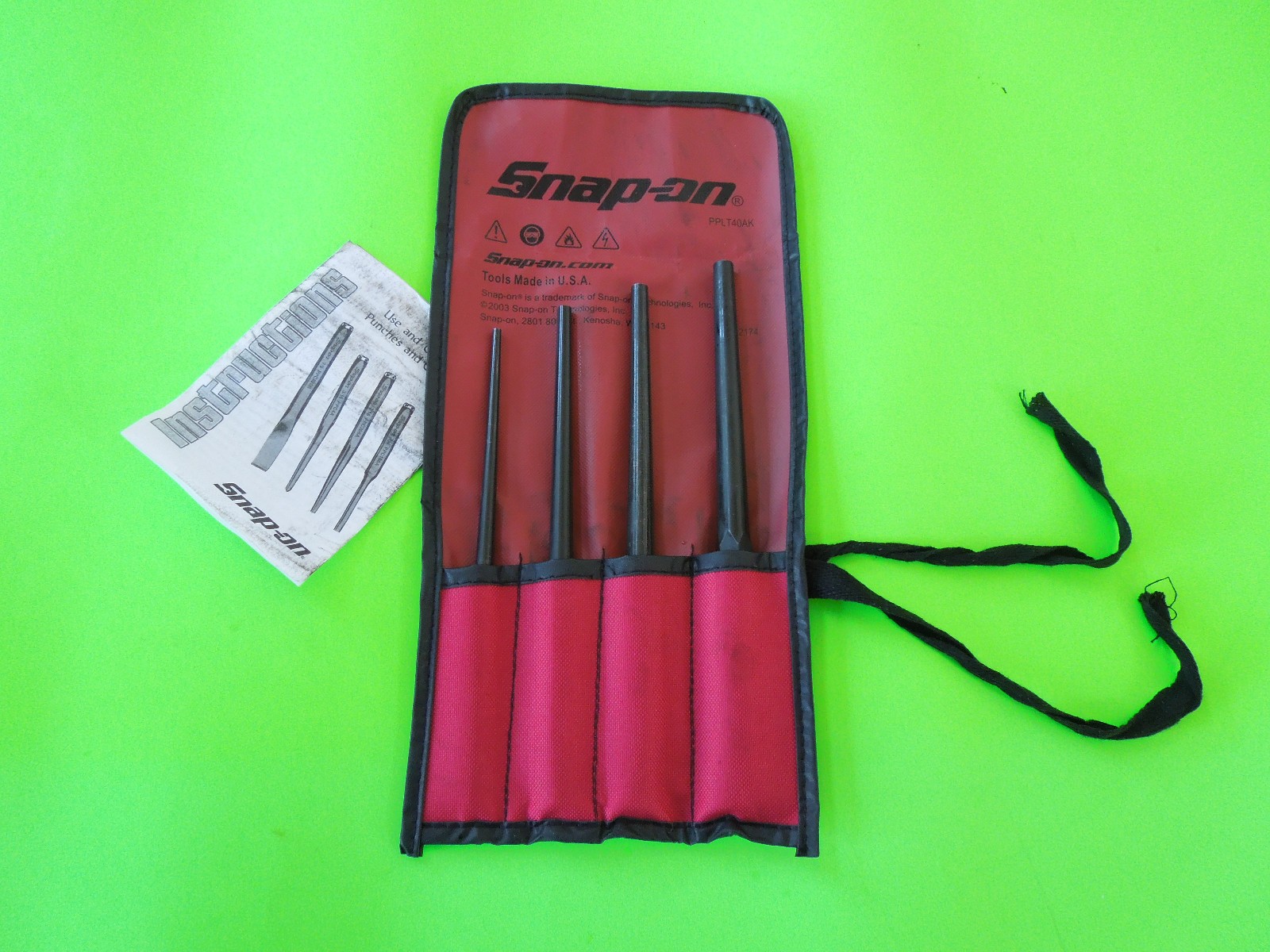 Brand New Snap-on 4 piece Drift Punch Set PPLT40AK