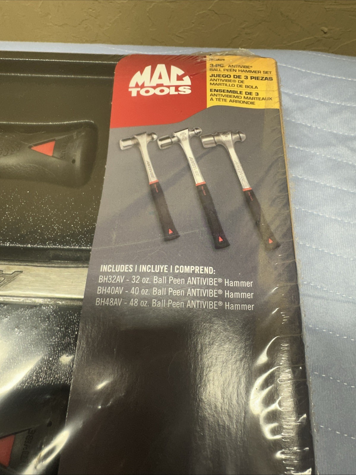 Mac Tools Three-Piece Auntie Vibe Ball Pen Hammer Set In Red
