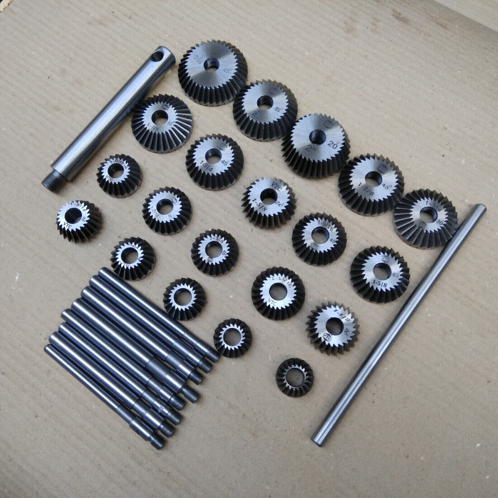 Valve Seat & Face Cutter Set Of 20 Pieces Carbon Steel Metal Box