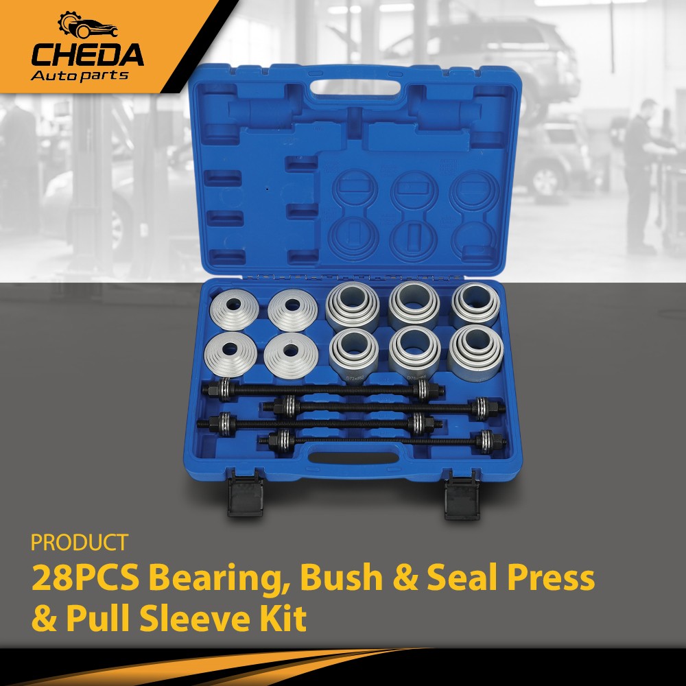 Universal Bearing Bush Seal Tool Kit Press Pull Sleeve Removal Install Set 28PCS