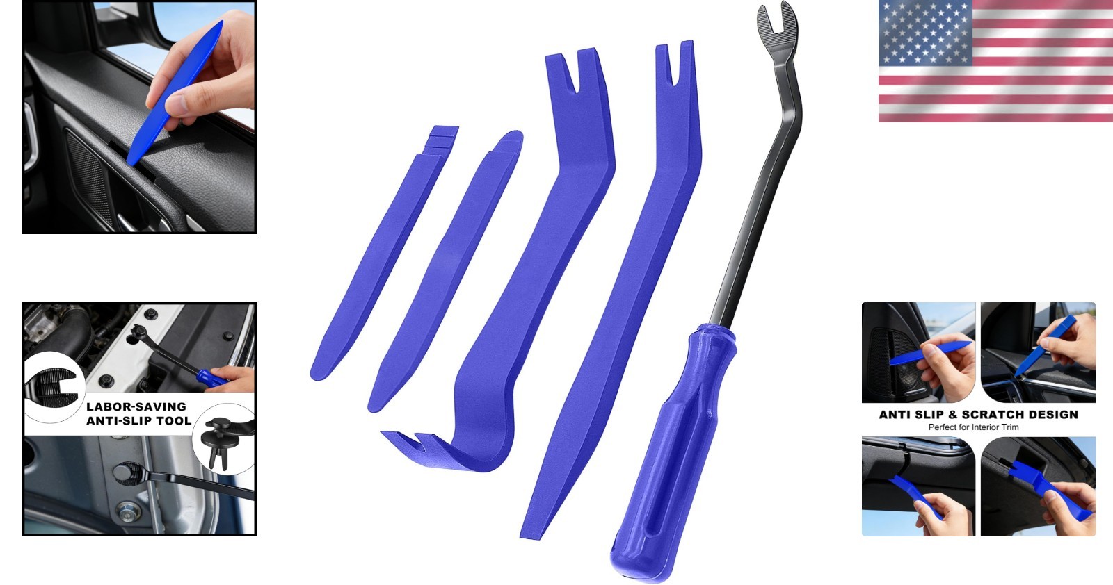 Auto Body Repair 5-Piece Tool Kit – Trim Tools for Efficient Panel Removal