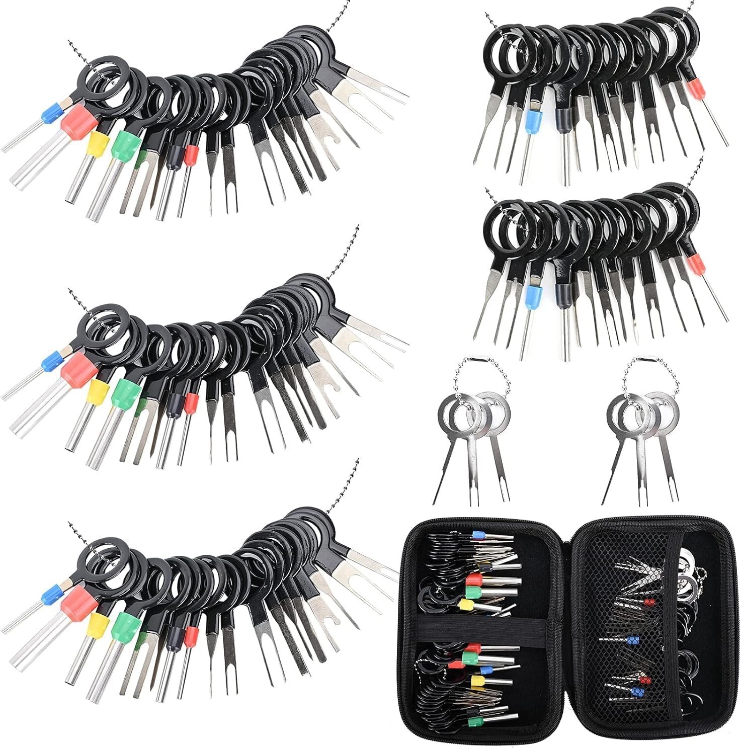 Complete 82 Pcs Terminal Removal Tool Kit – Stainless Steel with Carrying Case