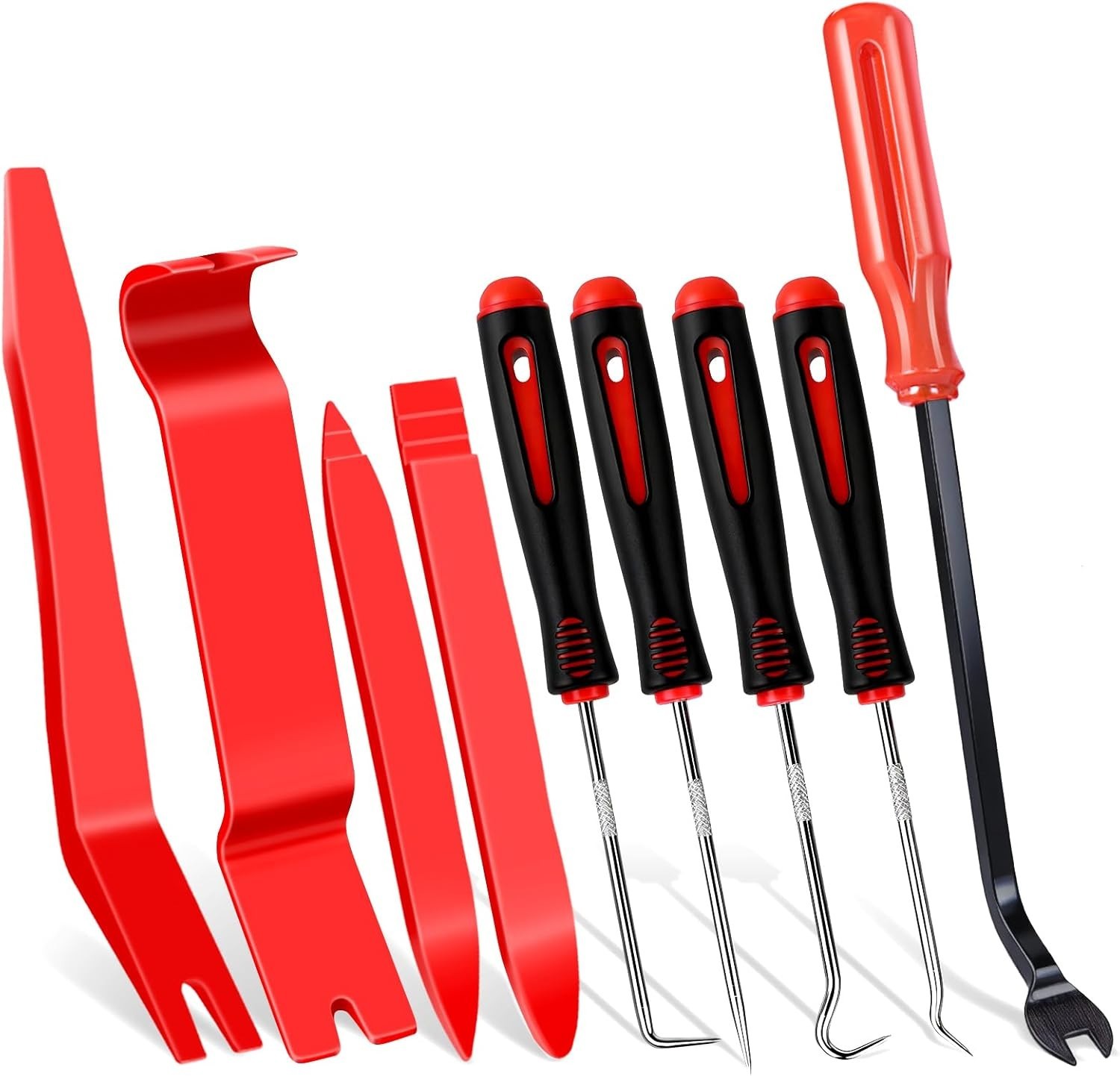 9 Pcs Auto Trim Removal Tool Set – Plastic Pry Tool Kit, Car Door Panel Windo…