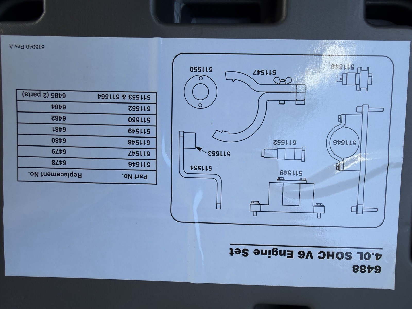 OTC 6488 Ford 4.0L SOHC Cam Timing Engine Set Explorer Mountaineer Complete