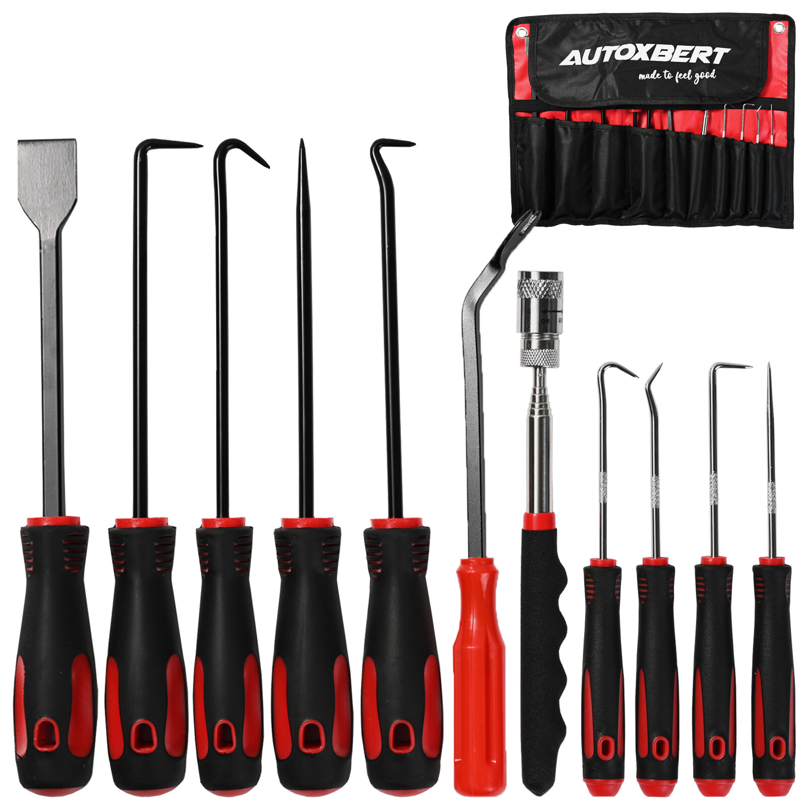 11pcs Hook And Pick Set Car Oring Oil Seal Remover Tool Mechanic Telescoping US.
