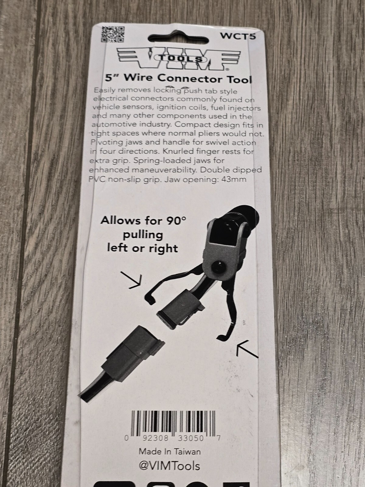Vim Tools Swivel 5″ Disconnect Tool for Push Button Electrical Connectors #WCT5