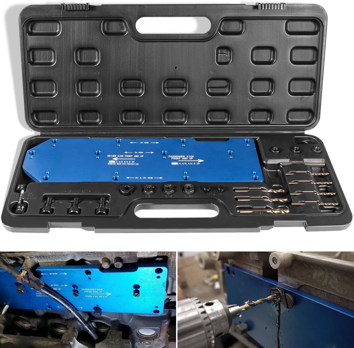 71600 Broken Exhaust Manifold Drill Template for Ford V10 2V 3V 4.6L 5.4L 6.8L