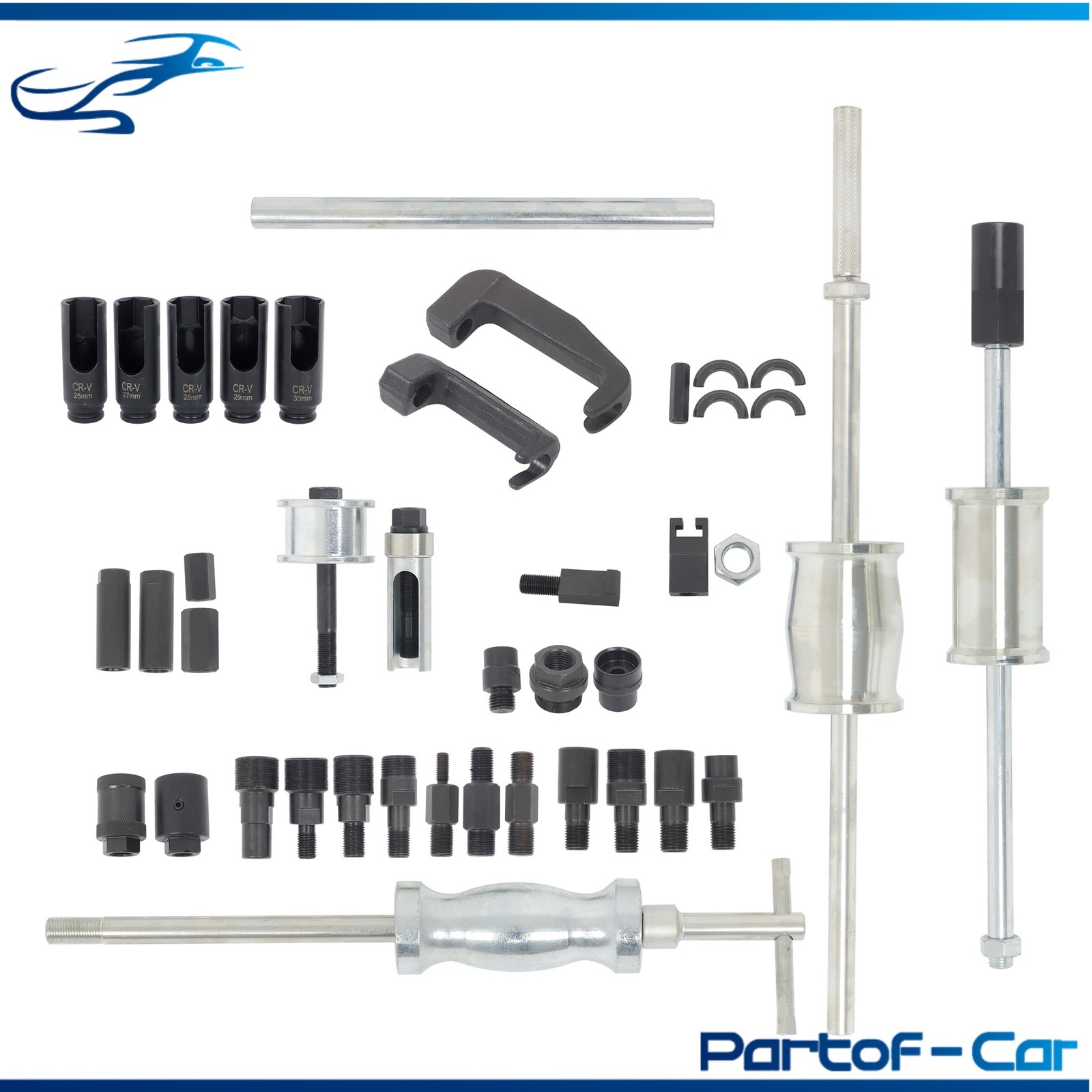 40Pcs Diesel Injector Remover Slide Hammer Puller Extractor Kit Complete Tool