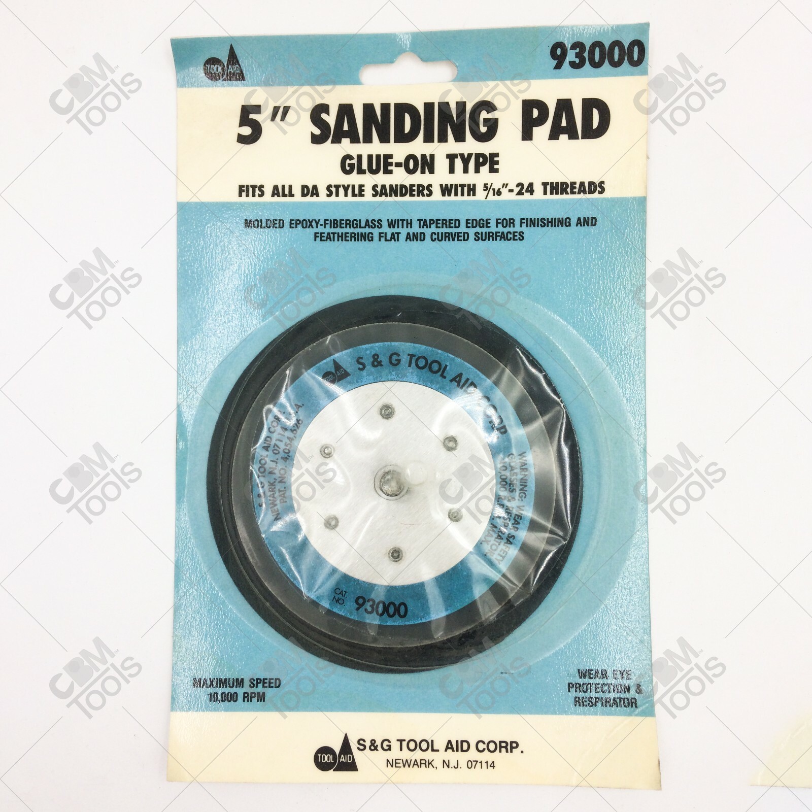 Tool Aid 93000 5 Inch Glue-On Sanding Pad for DA Style Sanders, New
