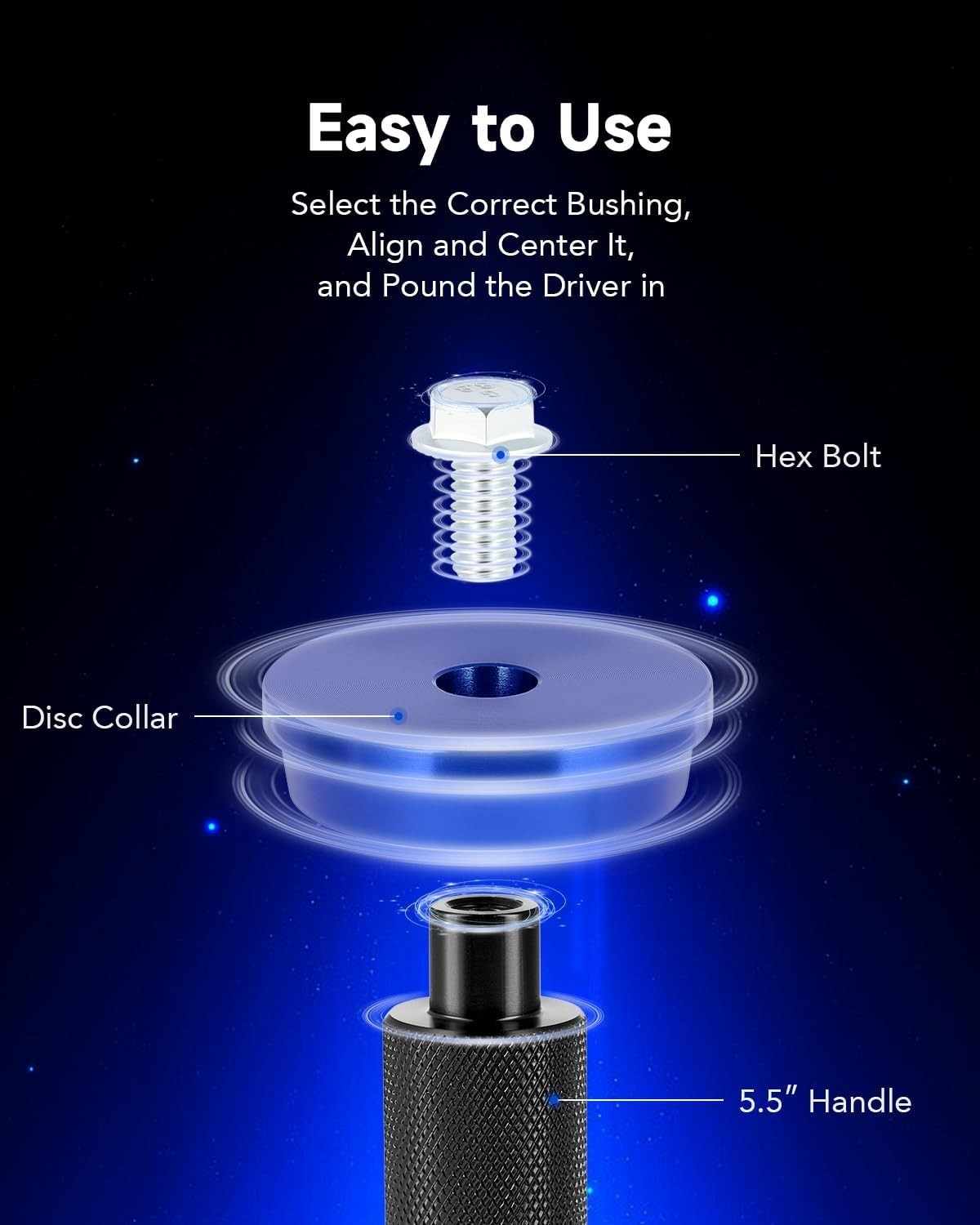 Versatile 10-Pc OMT Bearing Installation Kit with Durable Aluminum Design